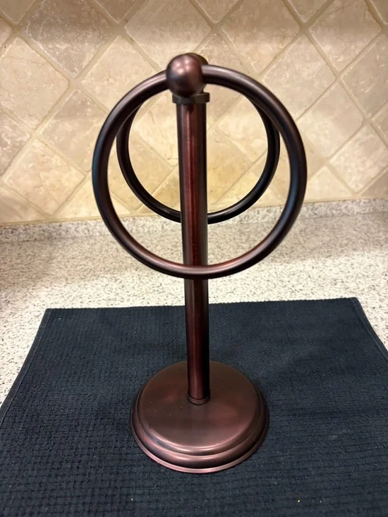 Toilet Paper Holder Freestanding Modern Bathroom Accessory Rustic Bronze - Picture 2 of 5